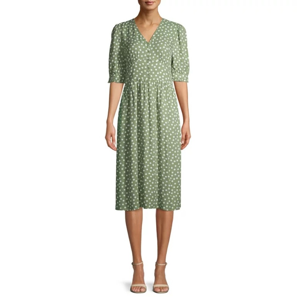 Time and tru Polka dots Midi Dress